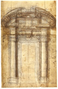 Studio per Porta Pia e studio di figura, 1561 circa