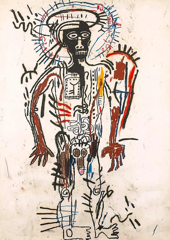 Jean-Michel Basquiat, Black Man, 1982. Matita su carta, 108 x 76,5 cm