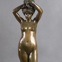 Giovan Battista Amendola: Venere che avvolge la chioma bronzo, h 85 cm. Collezione privata